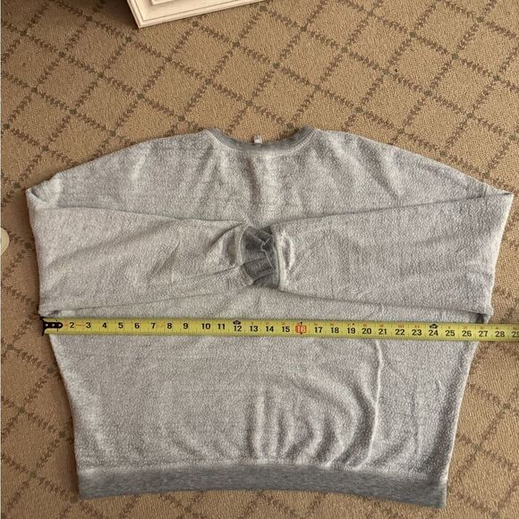 Z Supply gray inside out long sleeved crew neck sweatshirt L - Picture 5 of 9
